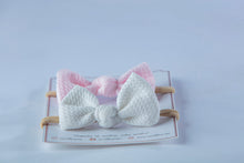 Cargar imagen en el visor de la galería, Mini Bows - Rosa pastel y Blanco
