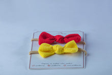 Cargar imagen en el visor de la galería, Mini Bows - Rojo y Amarillo
