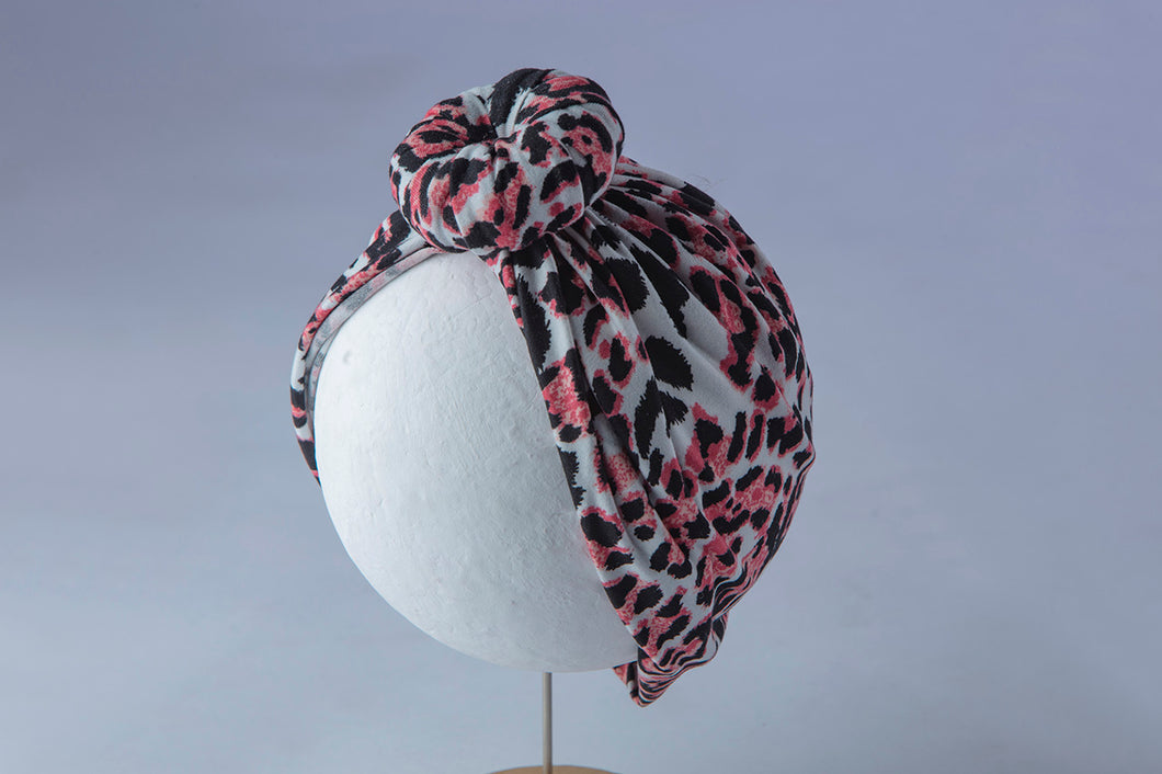 Turbante - Leopardo rosa