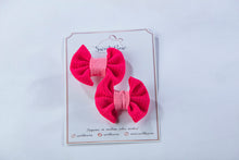 Cargar imagen en el visor de la galería, Double Bows - Magenta con rosa pastel
