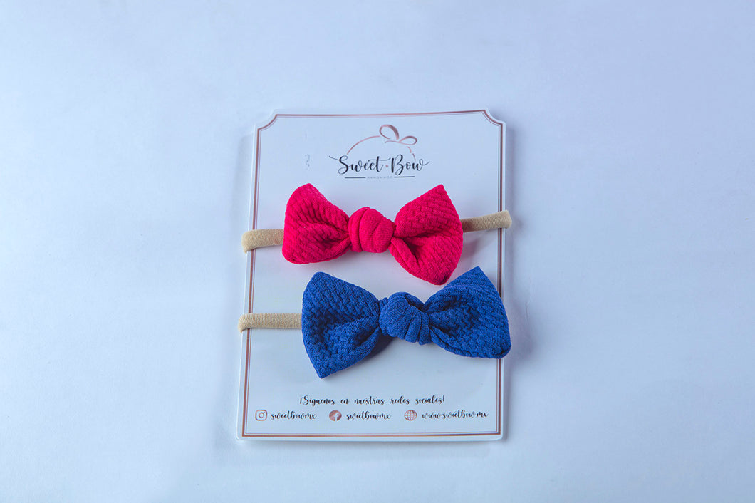 Mini Bows - Rojo y Azul